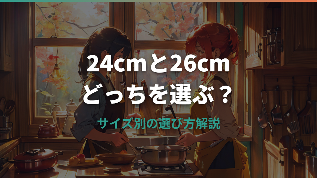 フライパン24cmと26cm、どっちを選ぶ?サイズの違いと選び方のポイント