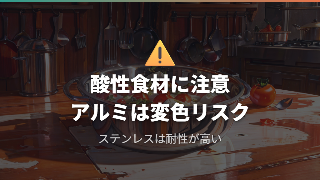 酸性食材や塩分への耐性と変形リスク