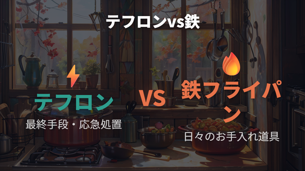 鉄フライパンへの塩の使い方はテフロン加工とどう違うか