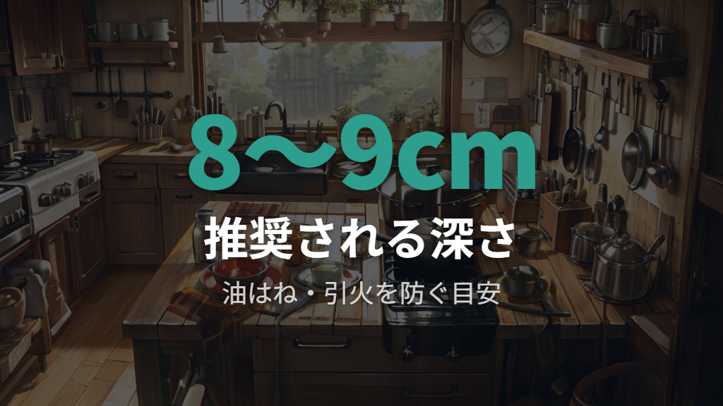油はねを防ぐ深さ・口径・サイズの選び方
