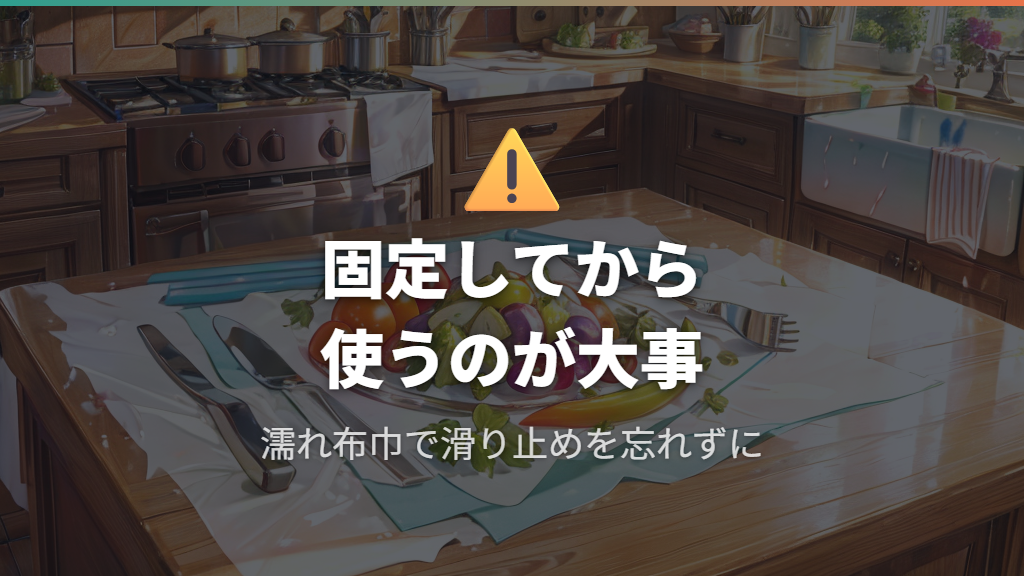 クッキングシートは滑りやすくまな板の上の鯉状態に注意