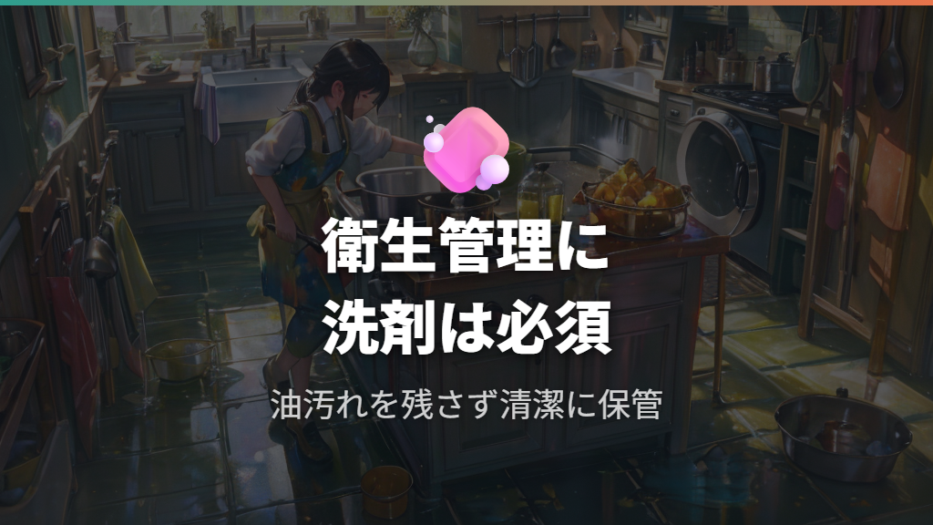 ゴキブリ問題と衛生面——洗剤で洗うべき場面はここ