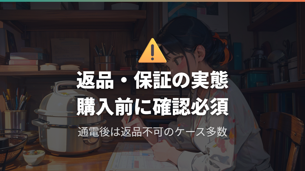 返品・保証対応の実態と注意点