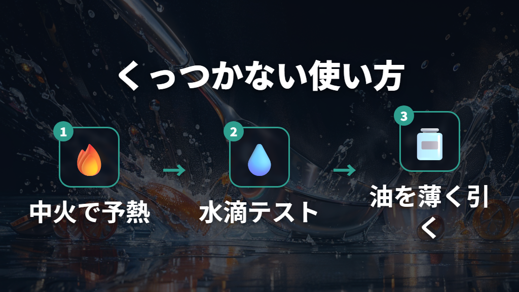 ステンレスフライパンがくっつかない予熱のコツと使い方