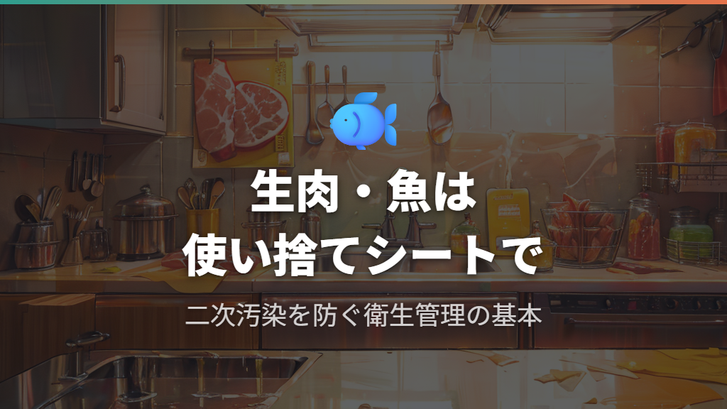 生肉や魚の処理は使い捨てまな板シートで衛生管理