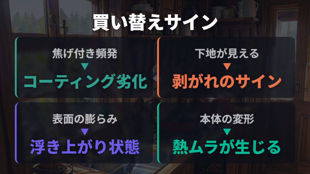 フライパンの買い替えサインと寿命の見極め方