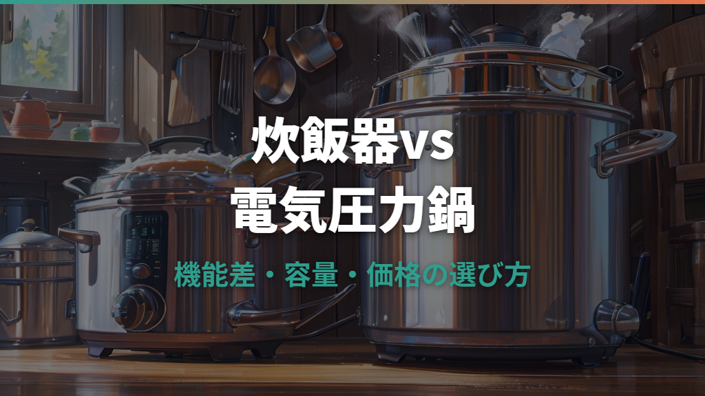 炊飯器と電気圧力鍋の機能差と選び方