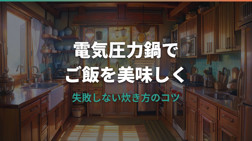 電気圧力鍋で炊飯が美味しくない原因と解決策