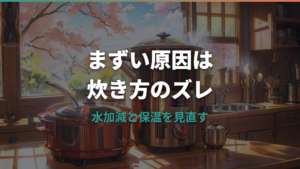 電気圧力鍋のご飯がまずい原因は?水加減・浸水・保温の見直し方