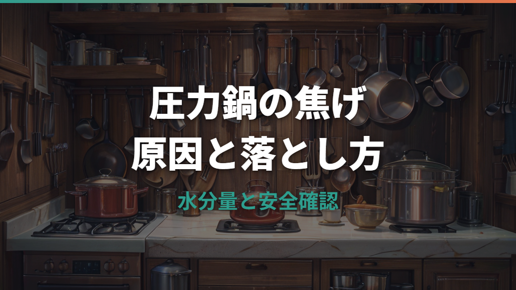 圧力鍋が焦げる原因と落とし方｜水分量・火加減・安全確認まで解説