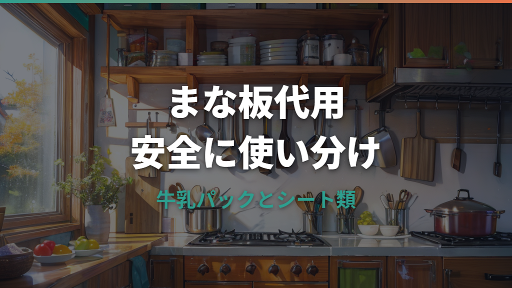 まな板の代わりになるものは？牛乳パック・皿・シート類の安全な使い分け