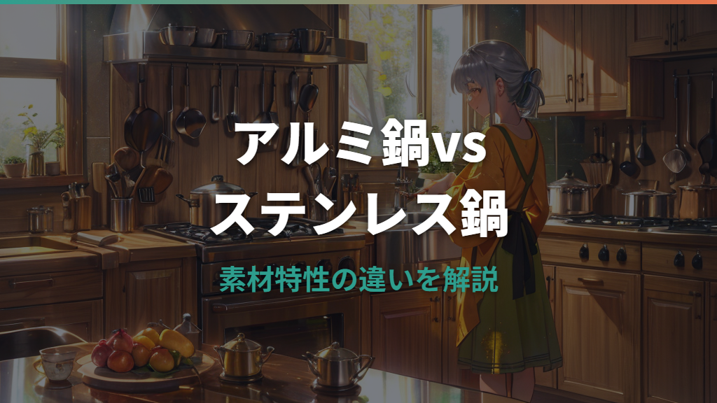 アルミ鍋とステンレス鍋の違いを素材特性で解説