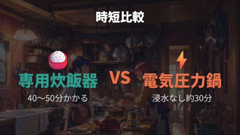 炊飯器代わりの電気圧力鍋は本当に時短になるか