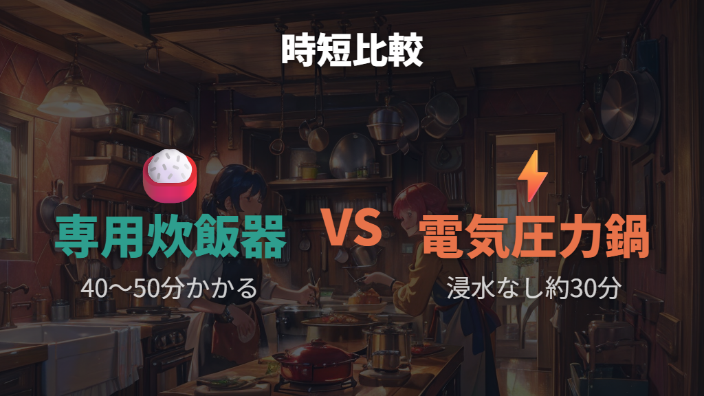 炊飯器代わりの電気圧力鍋は本当に時短になるか
