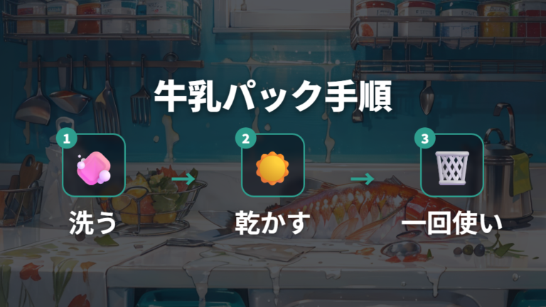 牛乳パックを使うときの注意点と向く食材
