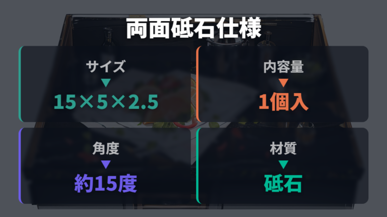 ダイソーの包丁用砥石は両面タイプの仕様を確認する