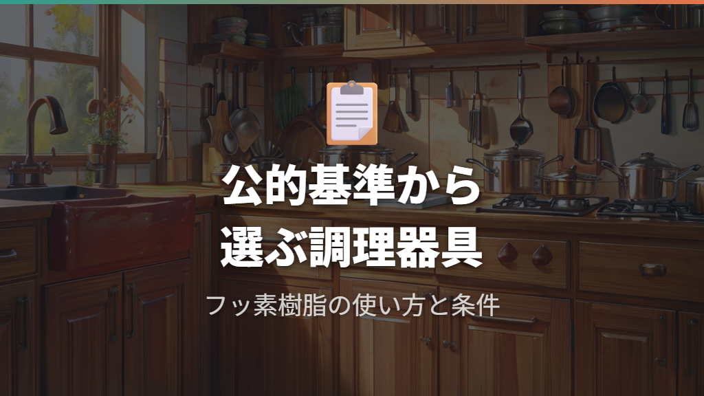 フッ素樹脂厚生労働省の基準と調理器具の選択