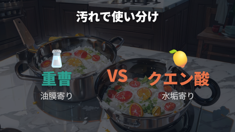 重曹やクエン酸は取扱説明書で使える場合だけ検討