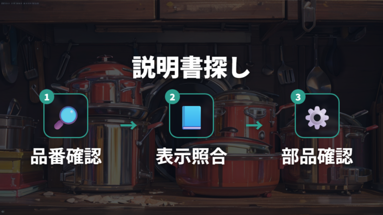 古い型番の説明書の探し方は製品品番の確認が入口