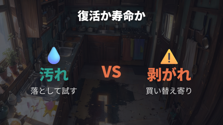 復活できる焦げ付きと寿命の違いは汚れか剥がれかで見る