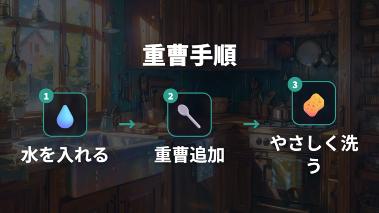 つけ置き時間と薄め方の目安は重曹手順から考える