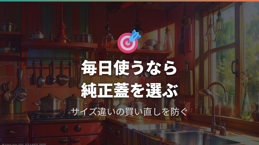 純正蓋を買うべきケースはサイズ違いを避けたいとき