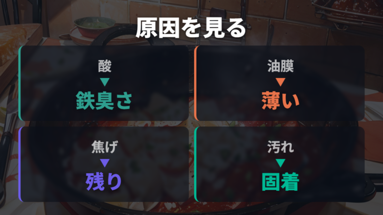 金属臭や黒ずみの原因は酸と油膜不足から考える
