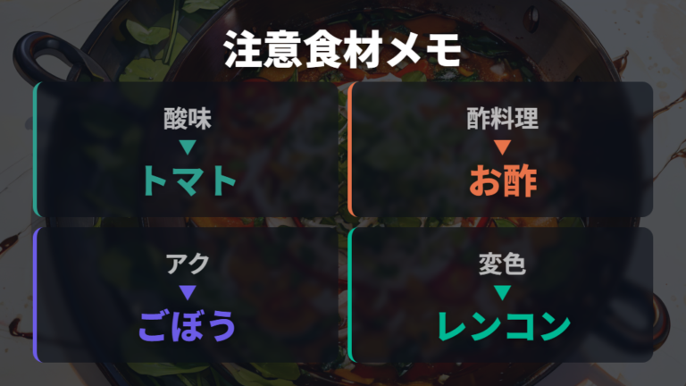 避けたほうがよい食材一覧で見た目の失敗を防ぐ