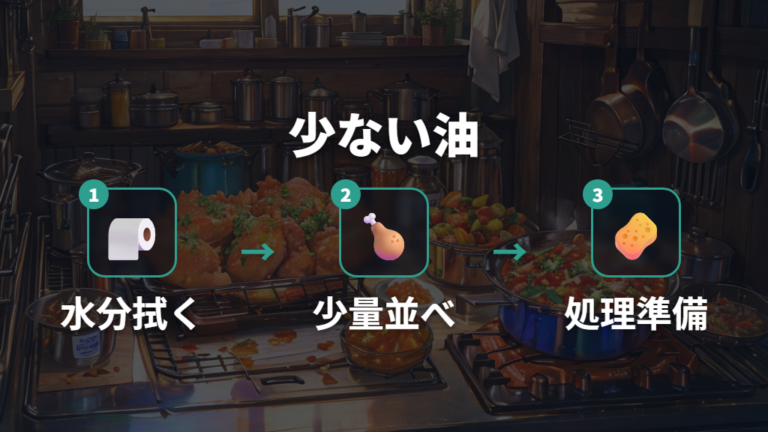 少ない油で作れる揚げ物レシピの考え方