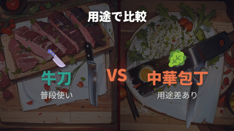 牛刀と中華包丁の違いを用途で整理する