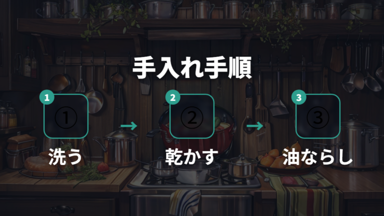 焦げ付かせない油ならしと手入れの基本手順