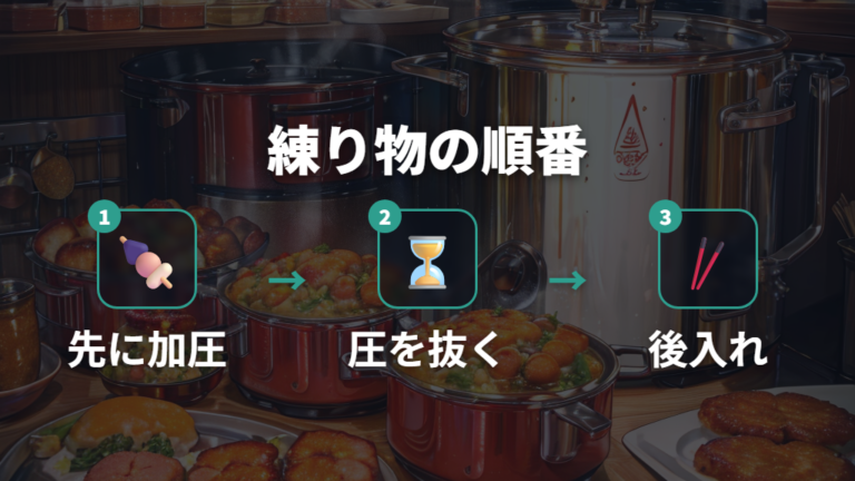 練り物を入れるタイミングは加圧後にふたを開けてから