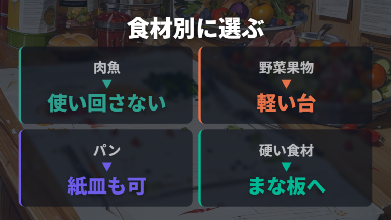食材別に使い分ける考え方で迷いを減らす