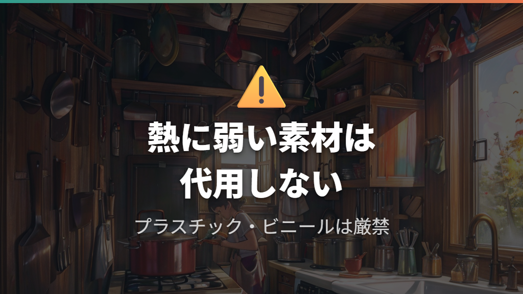 代用蓋で注意したい安全リスクは熱に弱い素材と火傷