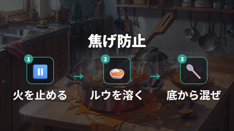 アルミ鍋で焦げ付きを防ぐ火加減と混ぜ方
