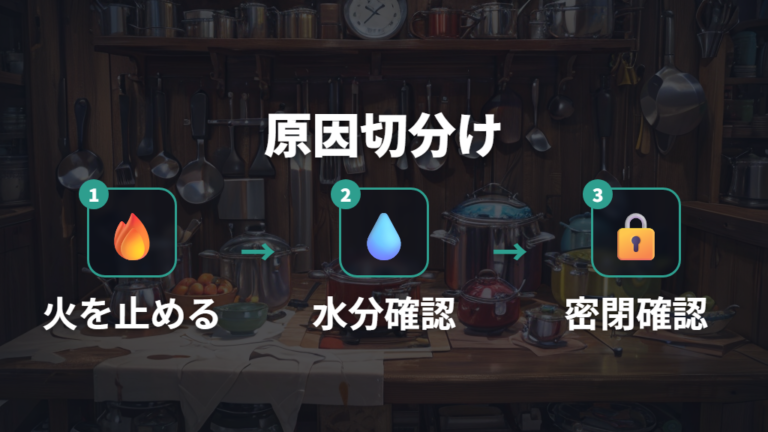 圧力がかからない原因は水分量と密閉部品から切り分ける