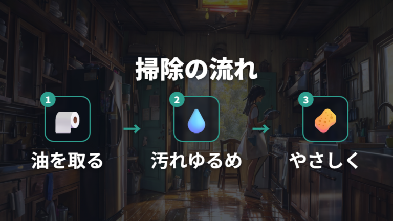 焦げ付きや油汚れを落とす掃除のコツ