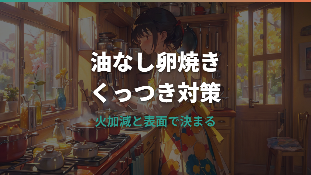 油なし卵焼きをフライパンで作るコツ｜くっつかない焼き方と温度管理