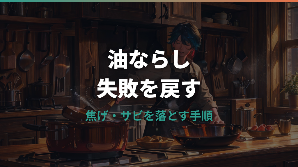 鉄フライパンの油ならし失敗は直せる？見分け方とベタつき・焦げ付きの戻し方