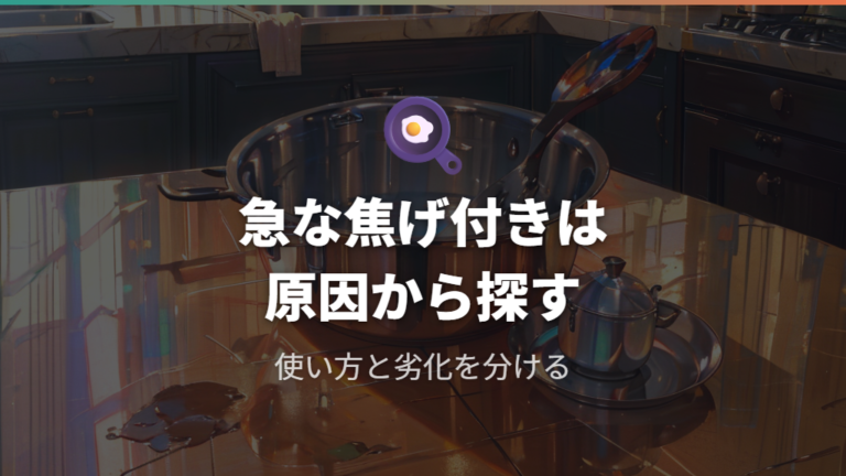焦げ付く主な原因と見分け方は使い方と劣化で分ける