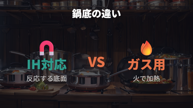 IH対応とガス火用の違いは鍋底の構造にある