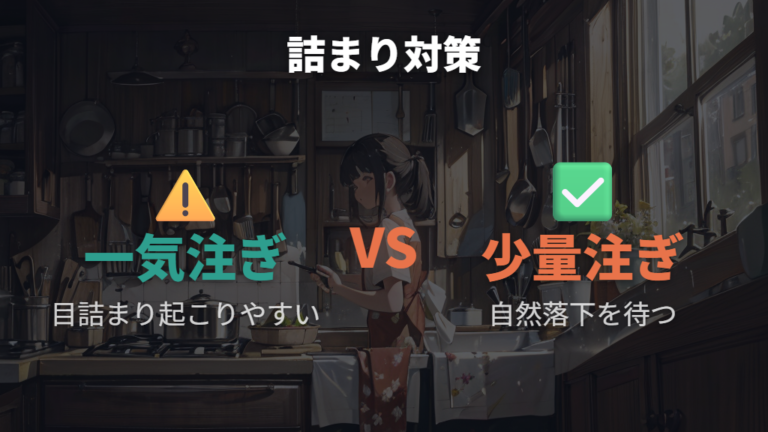 破れや目詰まりを防ぐコツは少量ずつ待つこと