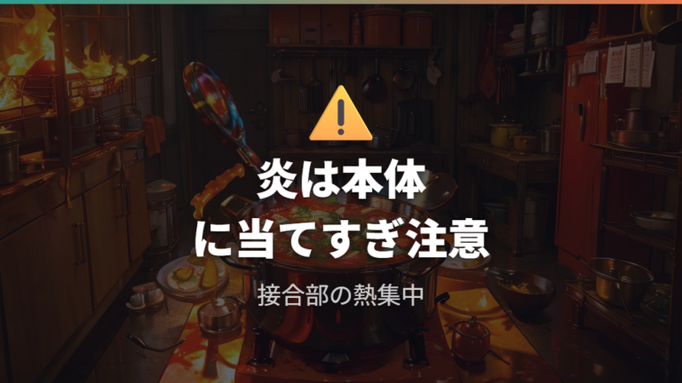 取っ手まわりの事故リスクは炎のはみ出しと劣化に注意する