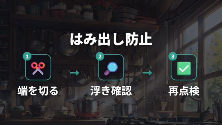 燃えるリスクを下げる注意点は外にはみ出させないこと