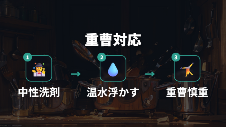 コーティングを傷めない洗い方で重曹を慎重に扱う
