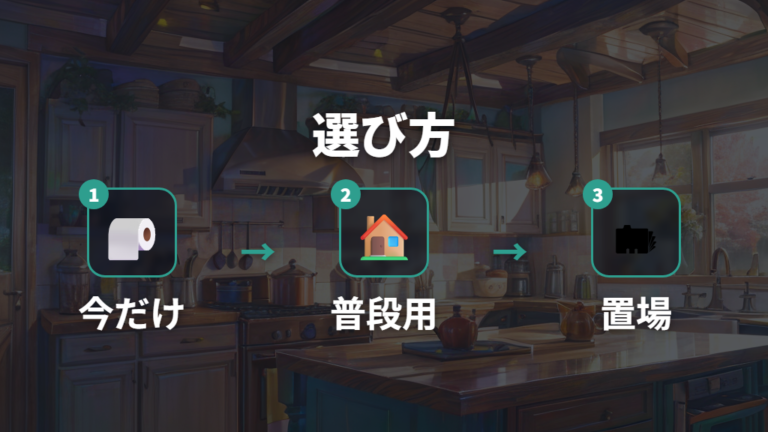 枚数とサイズの選び方はロールとシートの使いやすさで決める