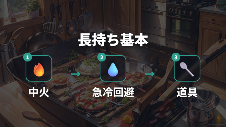 寿命を延ばす使い方は中火以下と急冷回避が基本