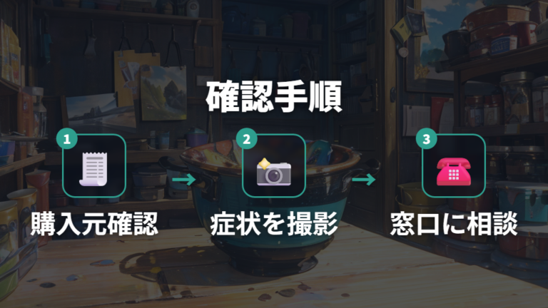 メーカーの欠けへの対応はリペア可否を購入元で確認する