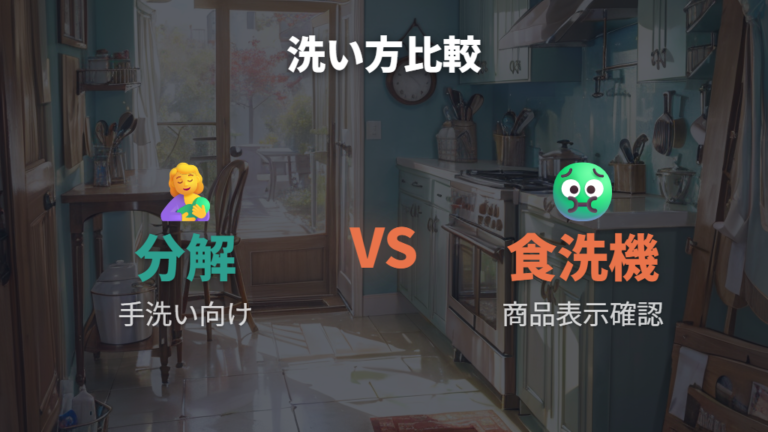 洗いやすさは清潔手順で比べる