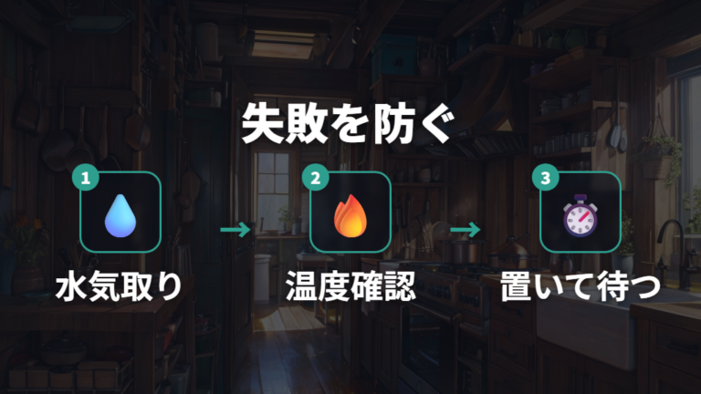 油なしで焼くコツは予熱して待つこと